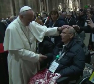 Don Mario Monti con Papa Francesco